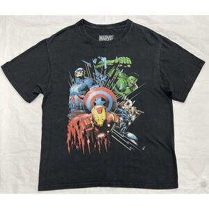 *Vintage MARVEL Legends T-Shirt Black S/S  Graphic Comic-  Teen's Size XL